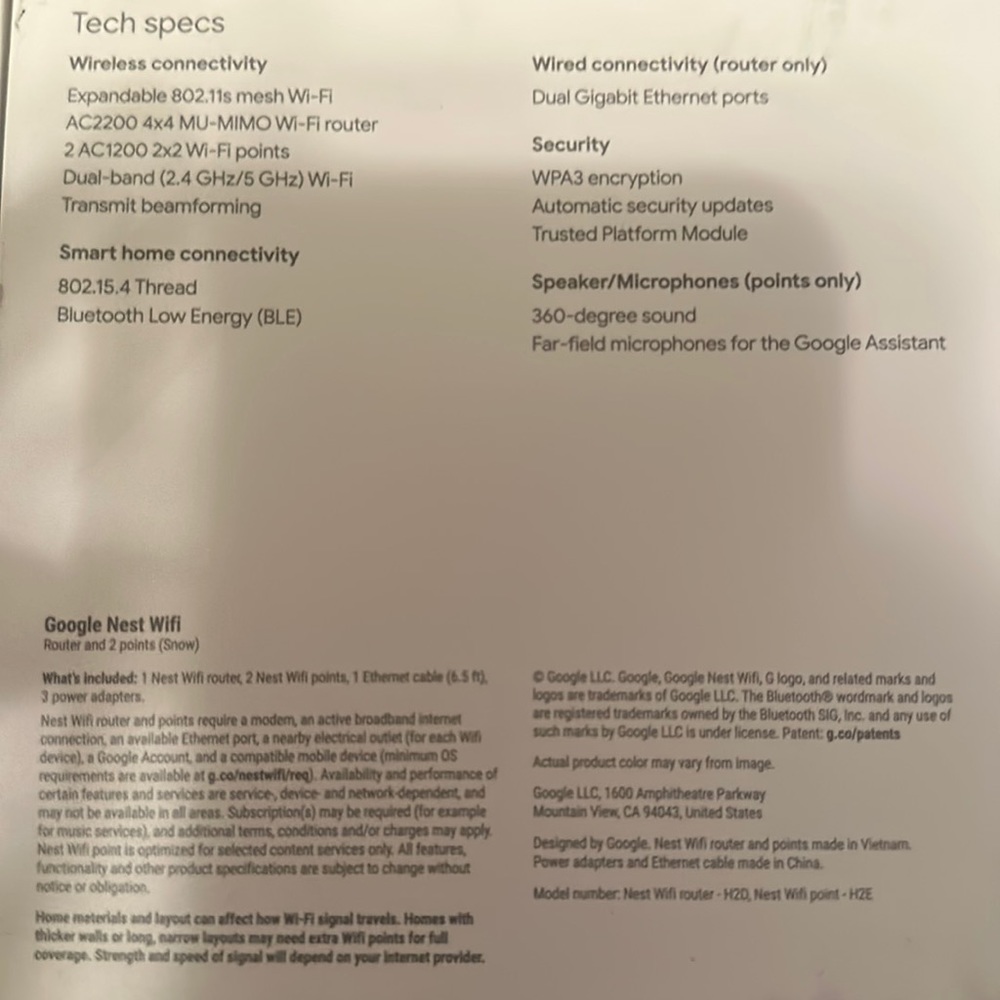 Google Nest Wifi- Router and 2 points - Picture 2 of 8